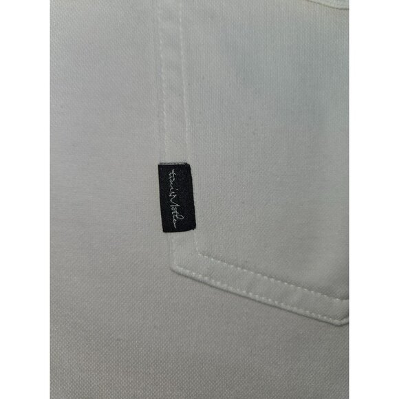 Travis Mathew White Polo Shirt XXL Mens Cotton Blend - Picture 6 of 7